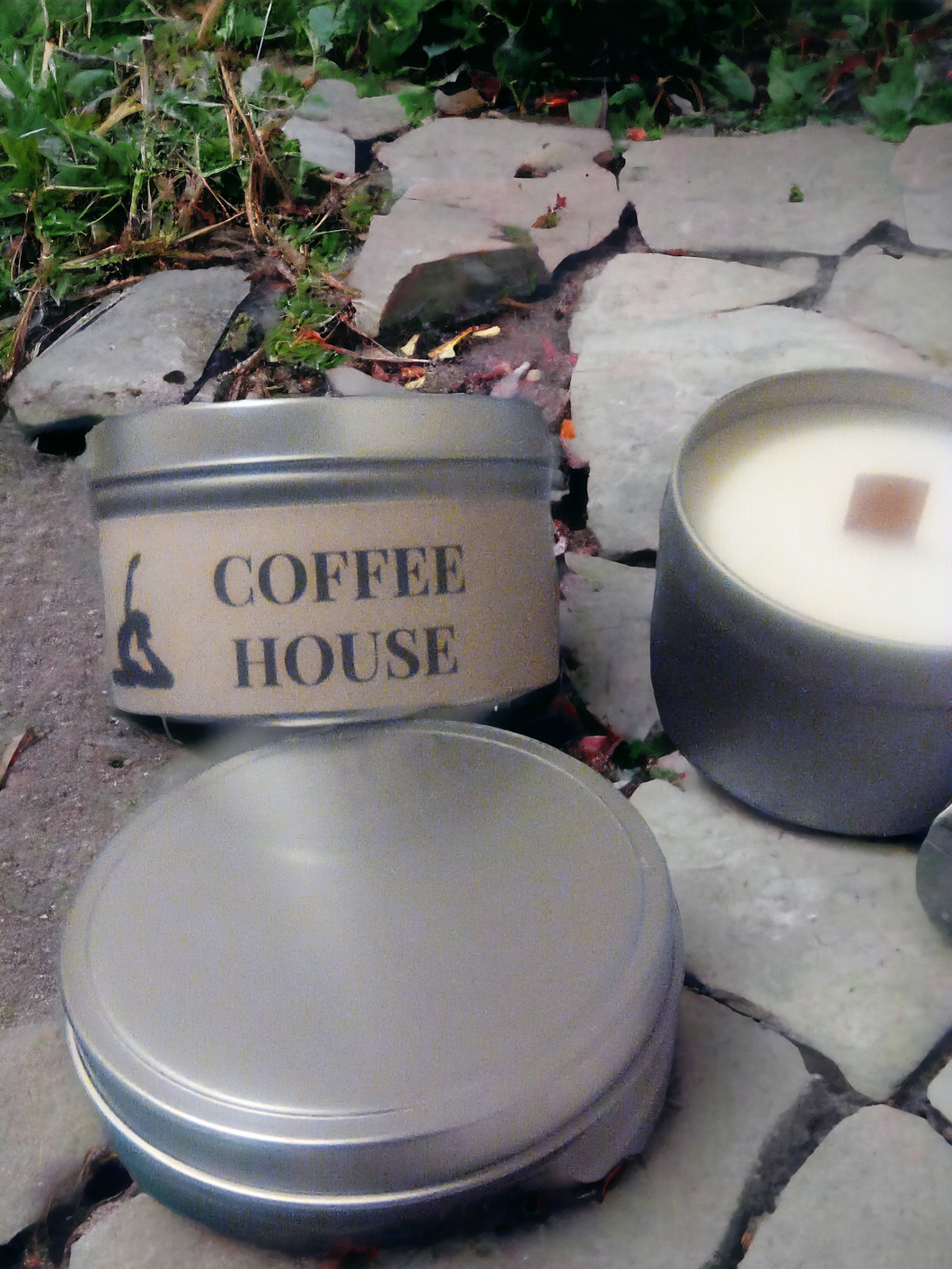 New!!! Coffee House Wooden Wick Hand-Poured 100% Soy Wax Candles